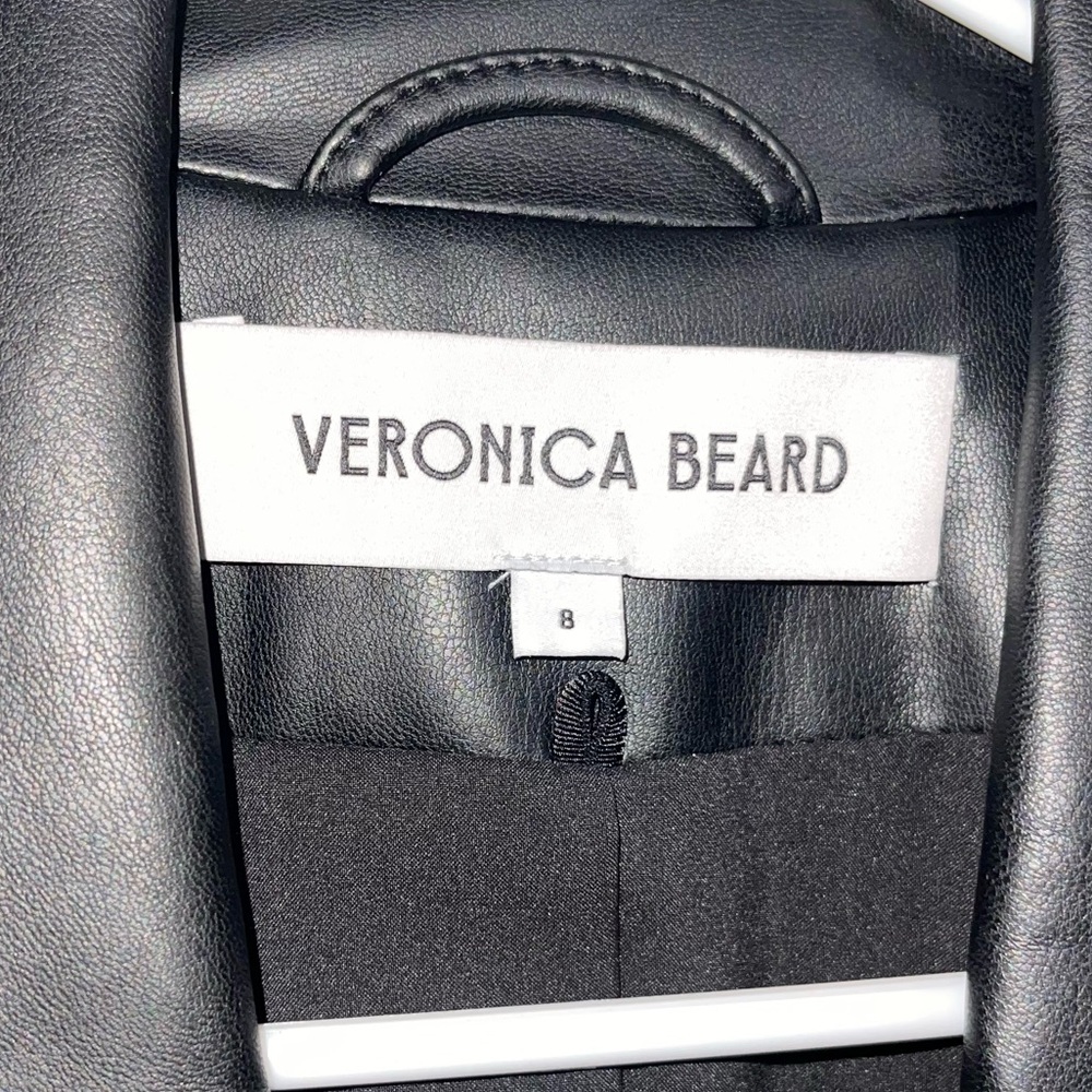 Veronica Beard | Beacon Faux Leather Blazer Size: 8 - Picture 4 of 9